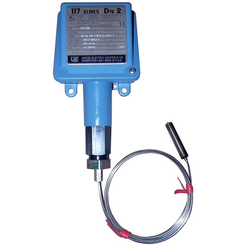 United Electric Temperature Switch, 117 Series Type E117 Models 2BSA to 8BS